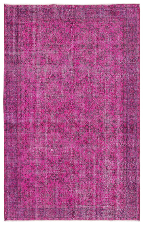 Atina Pink Vintage Wool Handmade Area Rug 6'2" x 9'10"