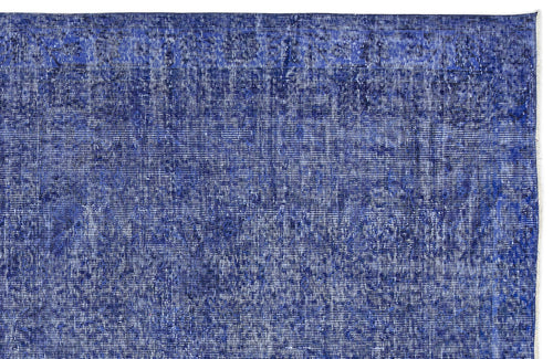 Atina Blue Vintage Wool Handmade Area Rug 5'5" x 8'11"