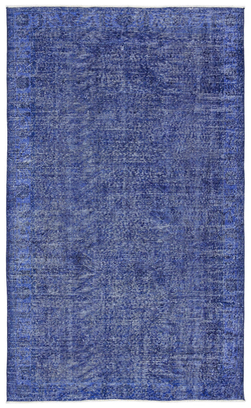 Atina Blue Vintage Wool Handmade Area Rug 5'5" x 8'11"
