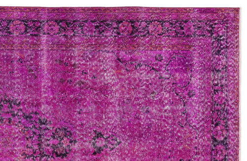 Atina Pink Vintage Wool Handmade Area Rug 5'7" x 9'4"
