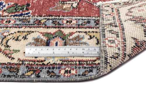 Atina Brown Vintage Wool Handmade Area Rug 4'0" x 11'2"