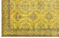 Atina Yellow Vintage Wool Handmade Area Rug 5'6" x 8'4"