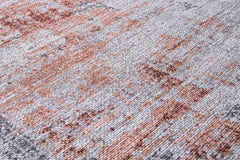 Orange Area Rug - Digital Print Cotton Chenille Rug for Living Room & Kitchen