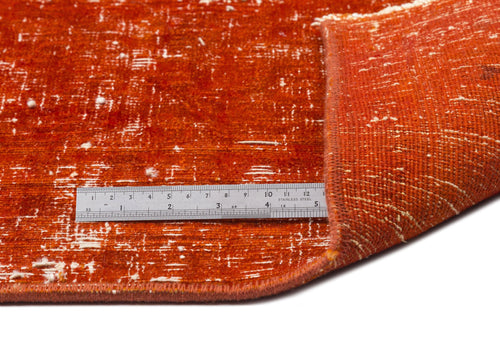 Epir Orange Vintage Wool Handmade Area Rug 9'5" x 12'6"