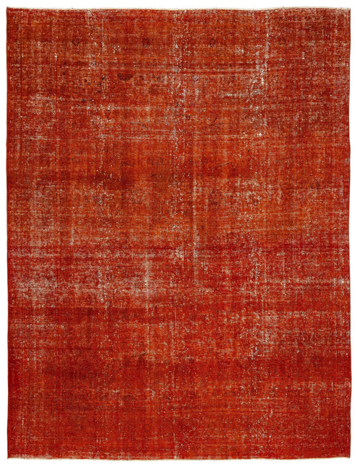Epir Orange Vintage Wool Handmade Area Rug 9'5" x 12'6"