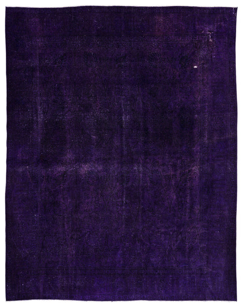 Epir Purple Vintage Wool Handmade Area Rug 9'9" x 12'7"