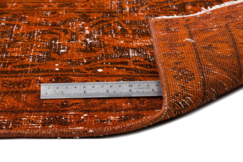 Epir Orange Vintage Wool Handmade Area Rug 9'5" x 12'4"