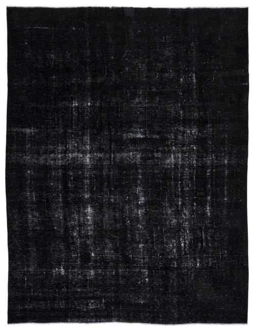 Epir Black Vintage Wool Handmade Area Rug 9'10" x 12'9"