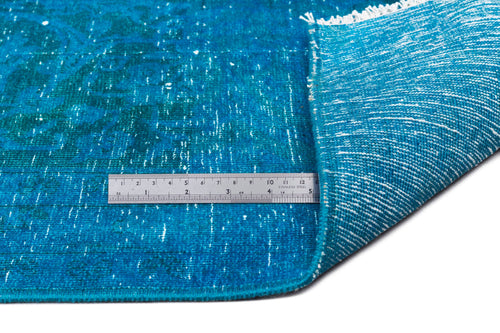 Epir Turquoise Vintage Wool Handmade Area Rug 9'5" x 13'0"