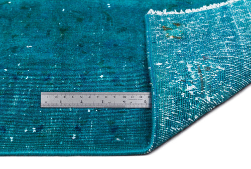 Epir Turquoise Vintage Wool Handmade Area Rug 9'6" x 12'6"