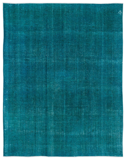 Epir Turquoise Vintage Wool Handmade Area Rug 9'6" x 12'6"
