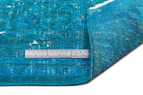 Epir Turquoise Vintage Wool Handmade Area Rug 9'5" x 12'3"