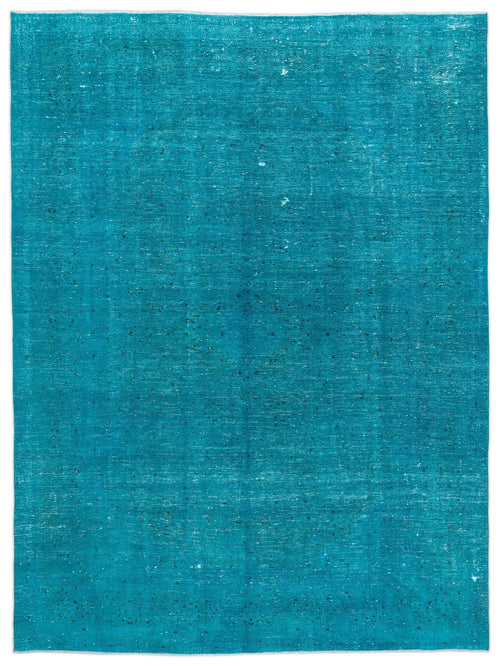 Epir Turquoise Vintage Wool Handmade Area Rug 9'7" x 12'10"