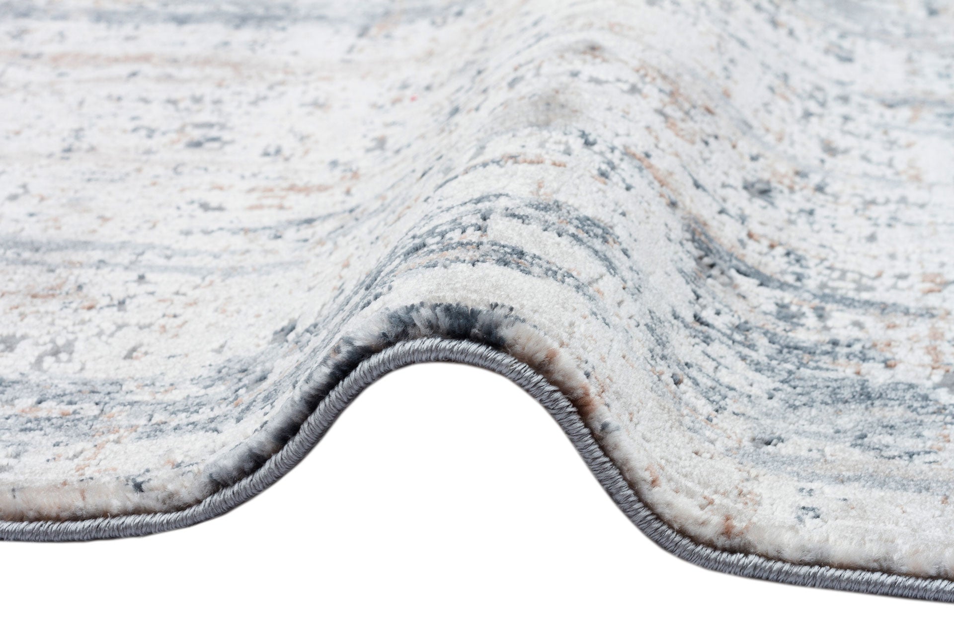 Vintage Modern Area Rug – Beige Machine Made Rug With Dustproof Carpet & Antislip Backing