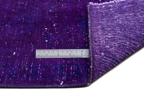 Epir Purple Vintage Wool Handmade Area Rug 9'5" x 12'11"