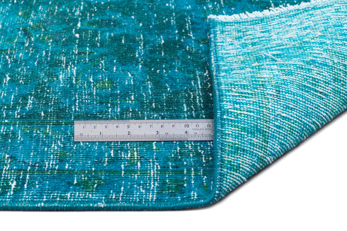 Epir Turquoise Vintage Wool Handmade Area Rug 9'5" x 12'7"