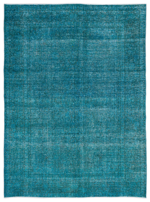 Epir Turquoise Vintage Wool Handmade Area Rug 9'5" x 12'7"