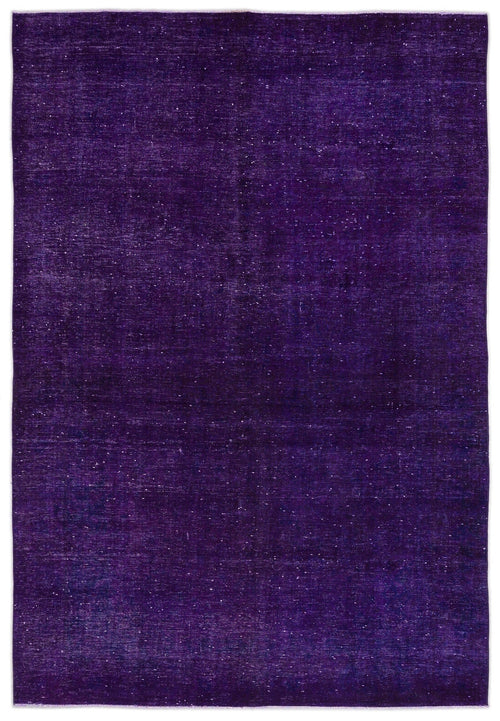 Epir Purple Vintage Wool Handmade Area Rug 8'3" x 12'4"