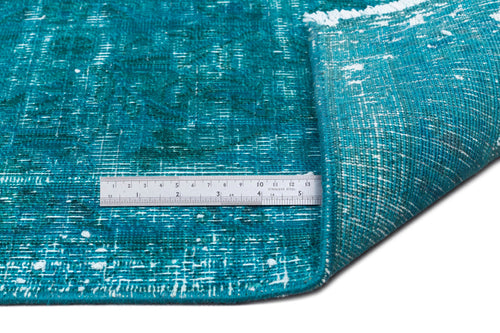 Epir Turquoise Vintage Wool Handmade Area Rug 9'3" x 12'9"