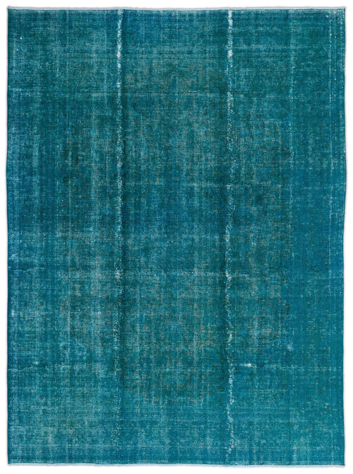 Epir Turquoise Vintage Wool Handmade Area Rug 9'3" x 12'9"