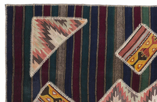 Teselya 1117 Brown Vintage Wool Handmade Area Rug 5'3" x 7'7"