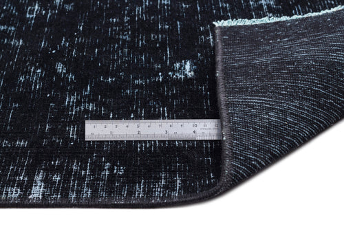 Epir Black Vintage Wool Handmade Area Rug 9'9" x 12'2"