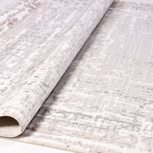 Vintage Area Rug – Machine Made Cream Rug with 8mm Pile Height & Laser Cut Edges