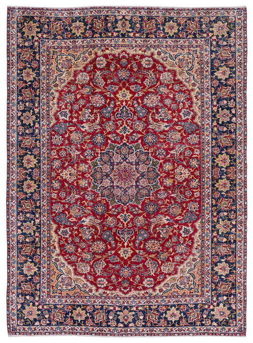 Epir Red Vintage Wool Handmade Area Rug 9'3" x 12'9"