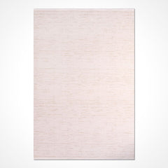 Cream Striped Area Rug – Machine Made Rug with Laser Cut Edges, 8mm Pile Height