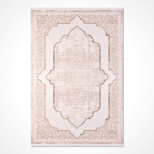 Winter Cream Classic Machine Made Area Rug