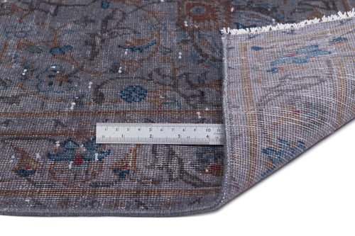 Epir Grey Vintage Wool Handmade Area Rug 9'9" x 13'1"