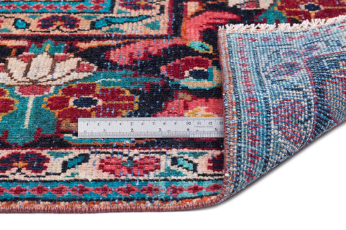 Epir Red Vintage Wool Handmade Area Rug 9'2" x 13'0"