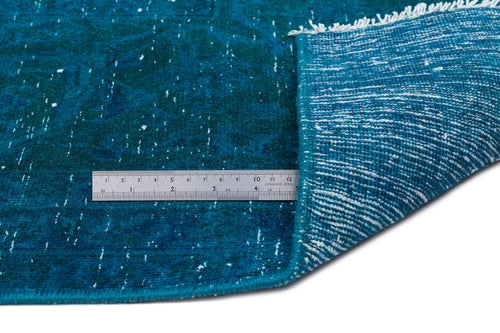 Epir Turquoise Vintage Wool Handmade Area Rug 9'3" x 12'10"