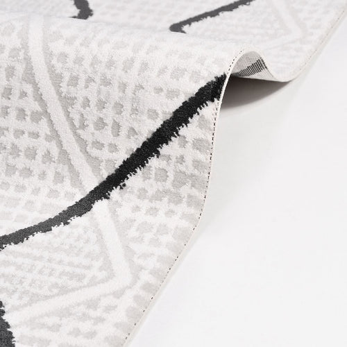 Geometric Area Rug – Machine Made Rug with Laser Cut Edges, 8mm Pile Height