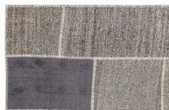Teselya 1136 Beige Striped Wool Handmade Area Rug 5'3" x 7'7"