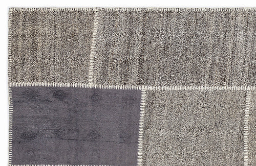 Teselya 1136 Beige Striped Wool Handmade Area Rug 5'3" x 7'7"