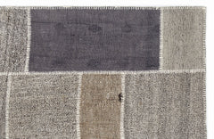 Teselya 1136 Beige Striped Wool Handmade Area Rug 5'3" x 7'7"