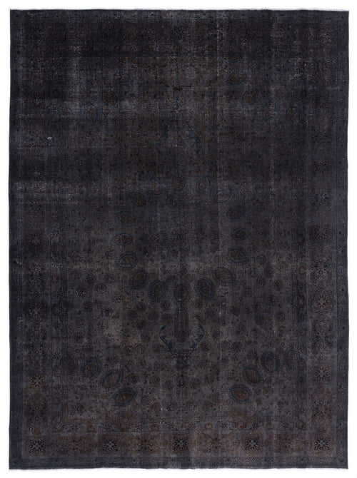 Epir Grey Vintage Wool Handmade Area Rug 9'7" x 13'1"