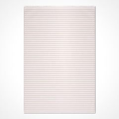 Cream Striped Rug - Machine Made Area Rug With Soft Pile Carpet, Durable Polyester