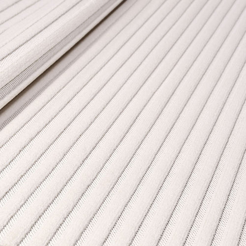 Cream Striped Rug - Machine Made Area Rug With Soft Pile Carpet, Durable Polyester