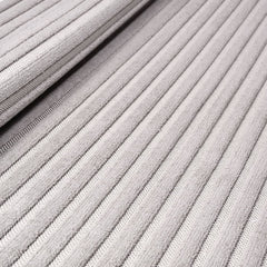 Grey Striped Area Rug - Machine Made Rug With Durable Polyester Carpet, Soft Pile