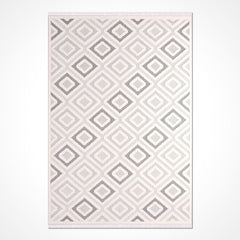 Geometric Area Rug – Machine Made Rug With Durable Polyester Yarn, 8mm Pile Height
