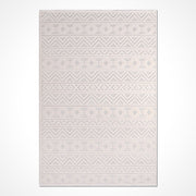 Cream Striped Area Rug – Machine Made Rug With 8mm Pile & High Stitch Density