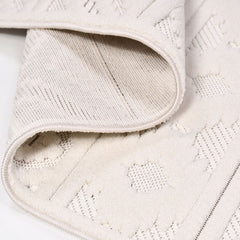 Mila Cream Striped Machine Made Area Rug