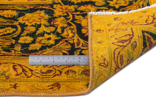 Epir Yellow Vintage Wool Handmade Area Rug 9'4" x 12'8"