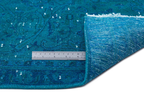 Epir Turquoise Vintage Wool Handmade Area Rug 9'9" x 12'11"