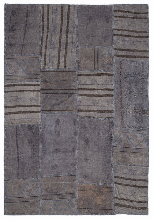 Teselya 1141 Beige Striped Wool Handmade Area Rug 5'3" x 7'7"