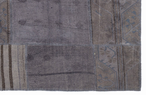 Teselya 1141 Beige Striped Wool Handmade Area Rug 5'3" x 7'7"