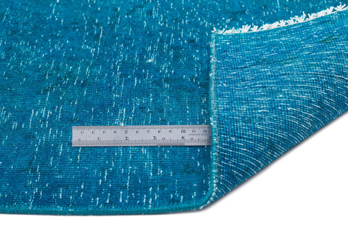 Epir Turquoise Vintage Wool Handmade Area Rug 9'7" x 13'0"