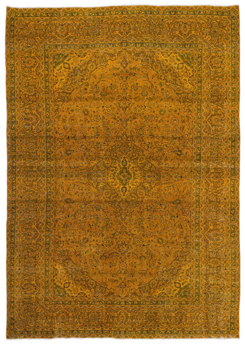 Epir Yellow Vintage Wool Handmade Area Rug 9'3" x 13'2"